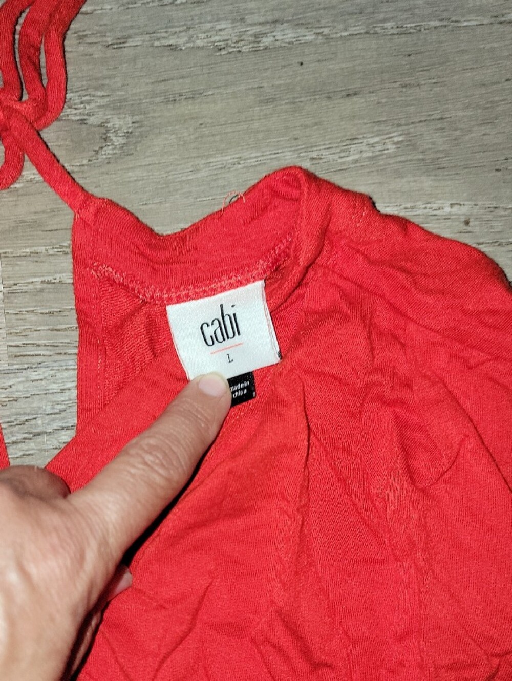 CAbi Bright Red Halter Wide-Leg Jumpsuit - Picture 5 of 9